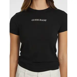Camiseta slim con logo impreso mujer Guess image-2