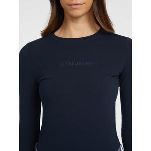 Slim fit lange mouw T-shirt met geborduurd logo voor dames Guess image-2