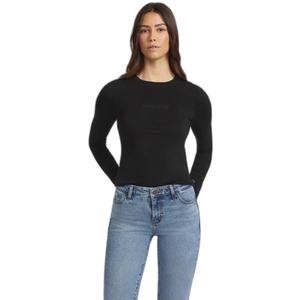 Slim fit lange mouw T-shirt met geborduurd logo voor dames Guess image-1