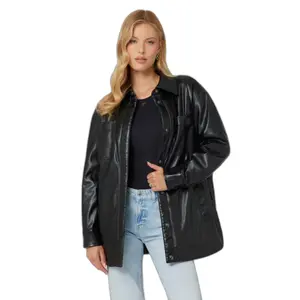 Casaco de cabedal para mulheres Guess Mareva Shacket image-1