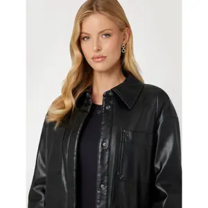 Casaco de cabedal para mulheres Guess Mareva Shacket image-5