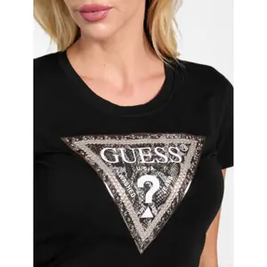 Camiseta de mujer Guess Triangle Python image-3