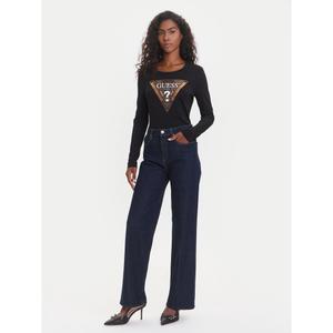 w5bi75-j1314-jblk-t-shirt-for-kvinnor-guess-leo-triangle-jet-svart-a996