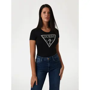 Women's T-shirt Guess CN Shiny Triangle image-1