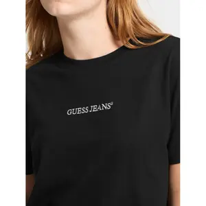 Camiseta de mujer Guess GJ Boxy Embro Logo image-3