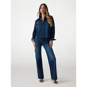 Calças jeans de cintura baixa ajustadas para mulher Guess image-2