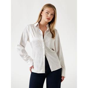 Camisa de manga comprida feminina Guess Agnes Hotfix image-1