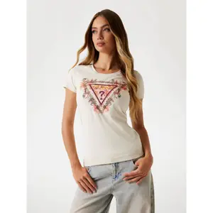 Camiseta de mujer Guess Triangle Flowers image-1