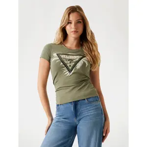 Camiseta estampada de mujer Guess Triangle Palm image-1