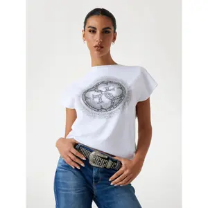 Camiseta de mujer Guess 4G Shaded Hotfix image-1