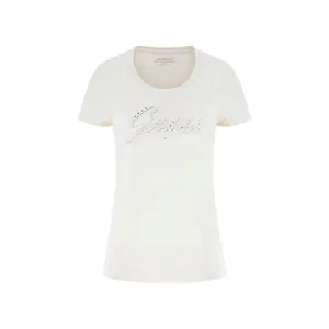 Camiseta bordada de mujer Guess Script Logo image-0