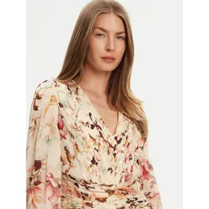 Pleated long sleeve dress for women Guess Romina image-2