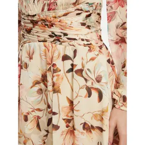 Pleated long sleeve dress for women Guess Romina image-3