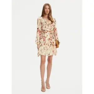 Pleated long sleeve dress for women Guess Romina image-4