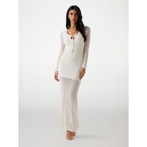 Långärmad formpressad klänning för kvinnor Guess Alba Pointelle image-1