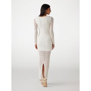 Långärmad formpressad klänning för kvinnor Guess Alba Pointelle image-2