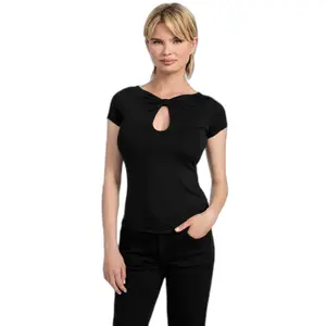 Camiseta recortada feminina Guess Joye image-0