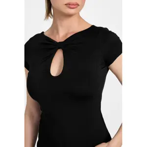 Camiseta recortada feminina Guess Joye image-3