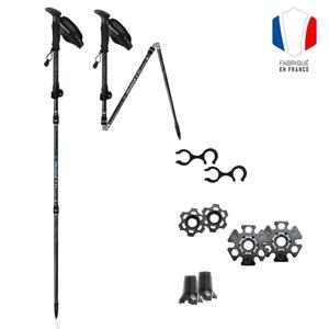 r11212-bastones-de-senderismo-plegables-guidetti-flashlock-emeraude-mk2-x2-madera-135-cm