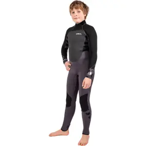 Heltäckande långärmad kombination barn GUL Response 5/2 Back-Zip