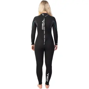 Heltäckande jumpsuit med långa ärmar dam GUL Response GBS 4/3 Back-Zip image-1