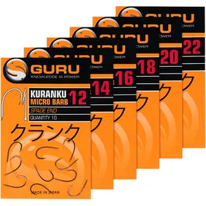 Συσκευασία με 6 αγκιστράκια Guru kuranku barbed/spade end image-1
