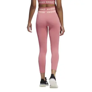 Damen-Leggings mit hoher Taille adidas Training Branded Aeroknit 7/8 image-2