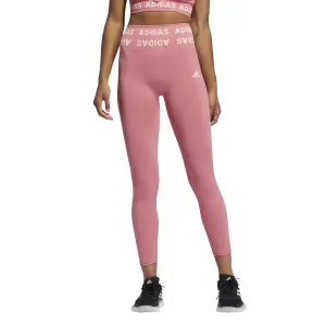 Damen-Leggings mit hoher Taille adidas Training Branded Aeroknit 7/8 image-1