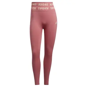 Damen-Leggings mit hoher Taille adidas Training Branded Aeroknit 7/8 image-0