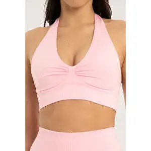 Sujetador halter de mujer Gym Glamour Seamless open back image-1