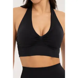 Sujetador halter de mujer Gym Glamour Seamless open back image-1
