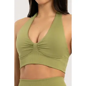 Sujetador halter de mujer Gym Glamour Seamless open back image-1