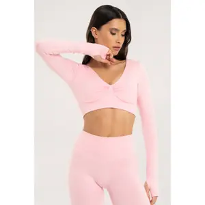 Top lunghi donna Gym Glamour Seamless open back image-1
