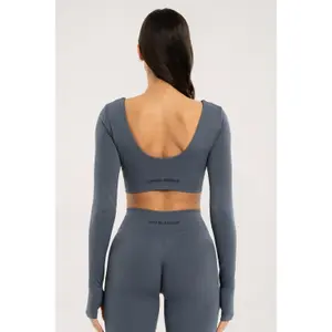 Top lunghi donna Gym Glamour Seamless open back image-2