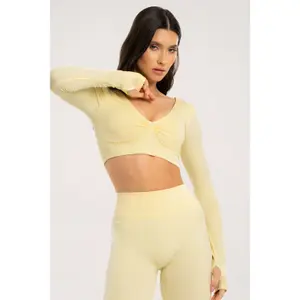 Camisolas longas mulher Gym Glamour Seamless open back image-1
