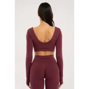 Top lunghi donna Gym Glamour Seamless open back image-1