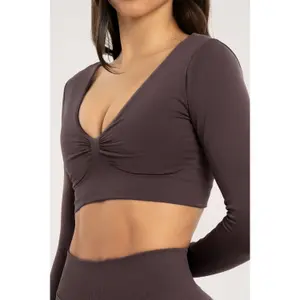Top lunghi donna Gym Glamour Seamless open back image-2
