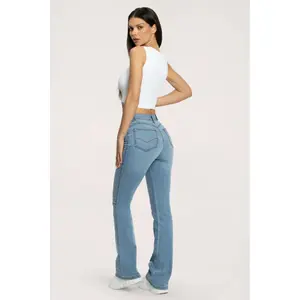 Flared Jeans Långa Dam Gym Glamour Perfect image-4