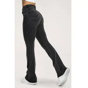 Flared Jeans Långa Dam Gym Glamour Perfect image-1