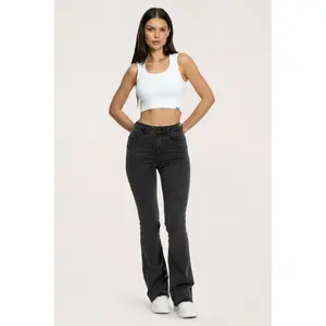 Flared Jeans Långa Dam Gym Glamour Perfect image-5
