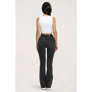 Flared Jeans Långa Dam Gym Glamour Perfect image-6