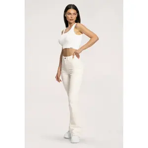 Flared Jeans Långa Dam Gym Glamour Perfect image-5