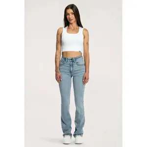 Women's Flare Jeans Gym Glamour Push Up image-4