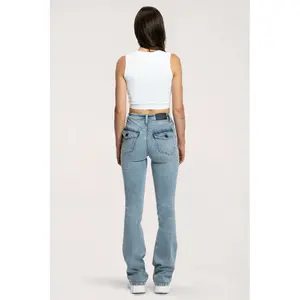 Women's Flare Jeans Gym Glamour Push Up image-5