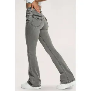 Women's Flare Jeans Gym Glamour Push Up image-2