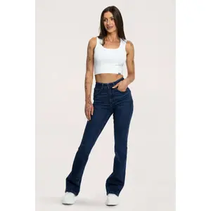 Women's Flare Jeans Gym Glamour Push Up image-4