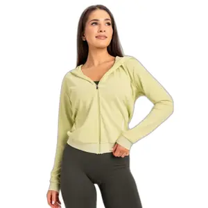 Sweatshirt à capuche zippée femme Gym Glamour image-0