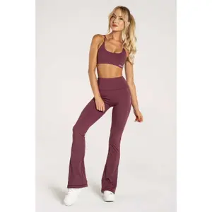 Pantalon pattes d'éléphant femme Gym Glamour image-0