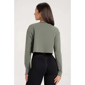 Maglietta a manica lunga da donna Gym Glamour Boxy image-1