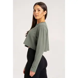 Maglietta a manica lunga da donna Gym Glamour Boxy image-2